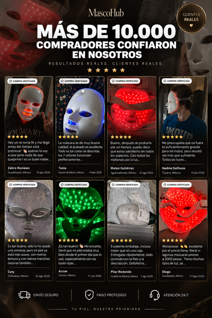 Máscara LED Facial — 7 en 1